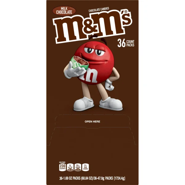 M M s Milk Chocolate Full Size Chocolate Candy   1.69oz/36 Ct - Image 2