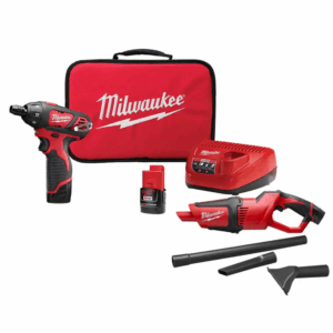 2401-22-0850-20 M12 12-Volt Lithium-Ion Cordless 1/4 in. Hex Screwdriver Kit with M12 Lithium-Ion Cordless Compact Vacuum