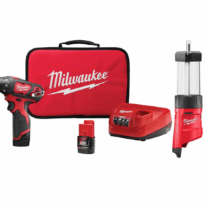 2401-22-2362-20 M12 12-Volt Li-Ion Cordless 1/4 in. Hex Screwdriver Kit with M12 400 Lumens LED Lantern/Trouble Light with USB Charging