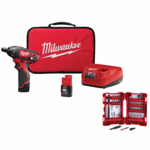 2401-22-48-32-4023 M12 12-Volt Lithium-Ion Cordless 1/4 in. Hex Screwdriver Kit with SHOCKWAVE Driver Bit Set (45-Piece)