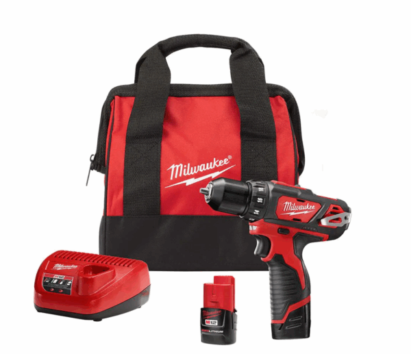2407-22 M12 12-Volt Lithium-Ion Cordless 3/8 in. Drill/Driver Kit with Two 1.5 Ah Batteries, Charger and Tool Bag
