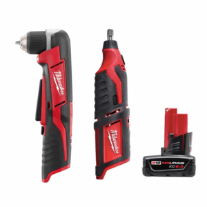 2415-20-2460-20-48-11-2460 M12 12V Lithium-Ion Cordless 3/8 in. Right Angle Drill with M12 Rotary Tool and 6.0 Ah XC Battery Pack