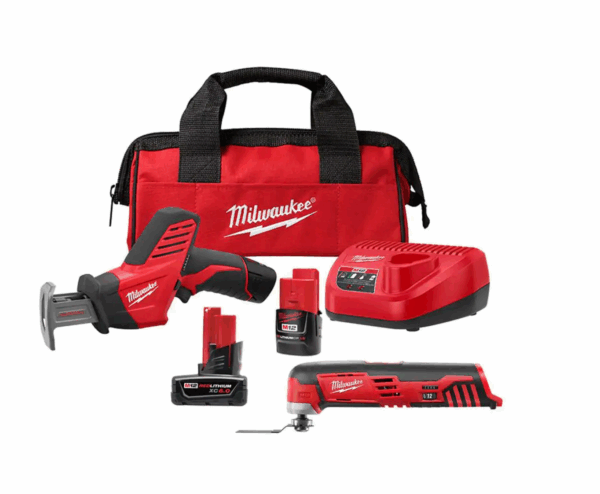 2420-21-2426-20-48-11-2460 M12 12V Lithium-Ion HACKZALL Cordless Reciprocating Saw Kit with M12 Oscillating Multi-Tool   6.0Ah XC Battery Pack