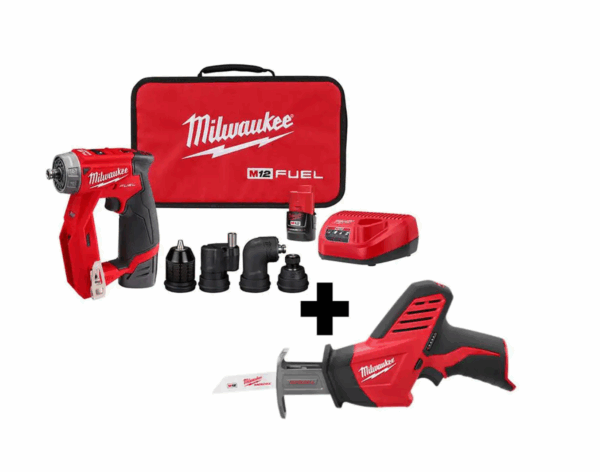 2505-22-2420-20 M12 FUEL 12V Lithium-Ion Brushless Cordless 4-in-1 Installation 3/8 in. Drill Driver Kit with M12 HACKZALL