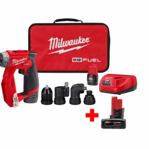 2505-22-48-11-2460 M12 FUEL 12-Volt Lithium-Ion Brushless Cordless 4-in-1 Interchangeable 3/8 in. Drill Driver Kit with 6.0 Ah Battery