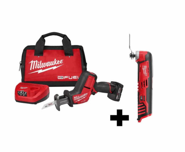 2520-21XC-2426-20 M12 FUEL 12-Volt Lithium-Ion Brushless Cordless HACKZALL Reciprocating Saw Kit W/ M12 Multi-Tool