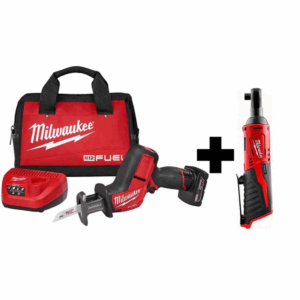 2520-21XC-2457-20 M12 FUEL 12-Volt Lithium-Ion Brushless Cordless HACKZALL Reciprocating Saw Kit W/ M12 3/8 in. Ratchet