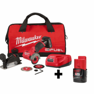 2522-21XC-48-11-2420 M12 FUEL 12-Volt 3 in. Lithium-Ion Brushless Cordless Cut Off Saw Kit with Bonus M12 2.0 Ah Battery