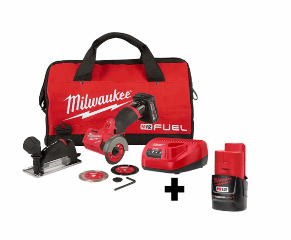 2522-21XC-48-11-2420 M12 FUEL 12-Volt 3 in. Lithium-Ion Brushless Cordless Cut Off Saw Kit with Bonus M12 2.0 Ah Battery