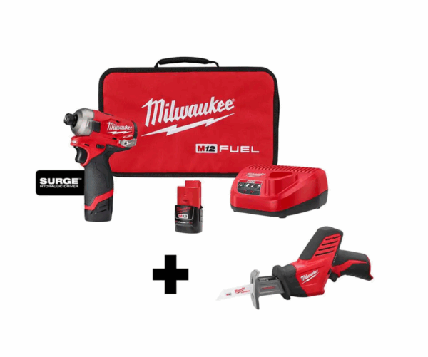 2551-22-2420-20 M12 FUEL SURGE 12V Lithium-Ion Brushless Cordless 1/4 in. Hex Impact Driver Kit W/ M12 HACKZALL