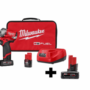 2554-22-48-11-2460 M12 FUEL 12V Lithium-Ion Brushless Cordless Stubby 3/8 in. Impact Wrench Kit with 6.0Ah Battery