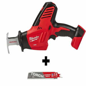 2625-20-48-00-5201 M18 18-Volt Lithium-Ion Cordless Hackzall Reciprocating Saw with Carbide Teeth Metal Cutting SAWZALL Saw Blade
