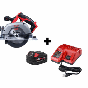 2630-20-48-59-1850 M18 18V Lithium-Ion Cordless 6-1/2 in. Circular Saw W/ M18 Starter Kit (1) 5.0Ah Battery   Charger