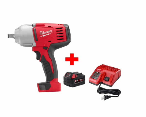 2663-20-48-59-1850 M18 18V Lithium-Ion Cordless 1/2 in. Impact Wrench W/ Friction Ring W/ (1) 5.0Ah Battery and Charger