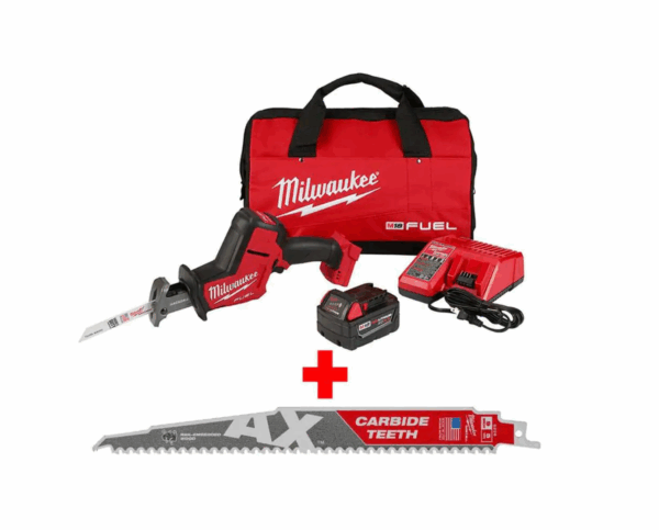 2719-21-48-00-5226 M18 FUEL 18V Lithium-Ion Brushless Cordless HACKZALL Reciprocating Saw Kit with Carbide Teeth AX SAWZALL Blade
