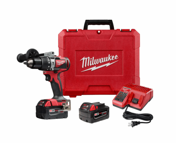 2902-22 M18 18-Volt Lithium-Ion Brushless Cordless 1/2 in. Compact Hammer Drill/Driver Kit w/Two 4.0Ah Batteries and Hard Case