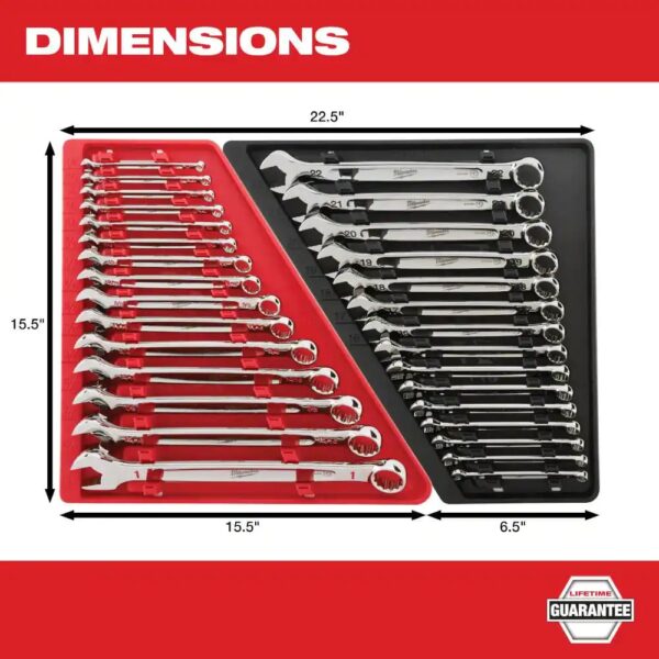 MLW48-22-9415 Combination SAE Wrench Mechanics Tool Set (15-Piece) - Image 4