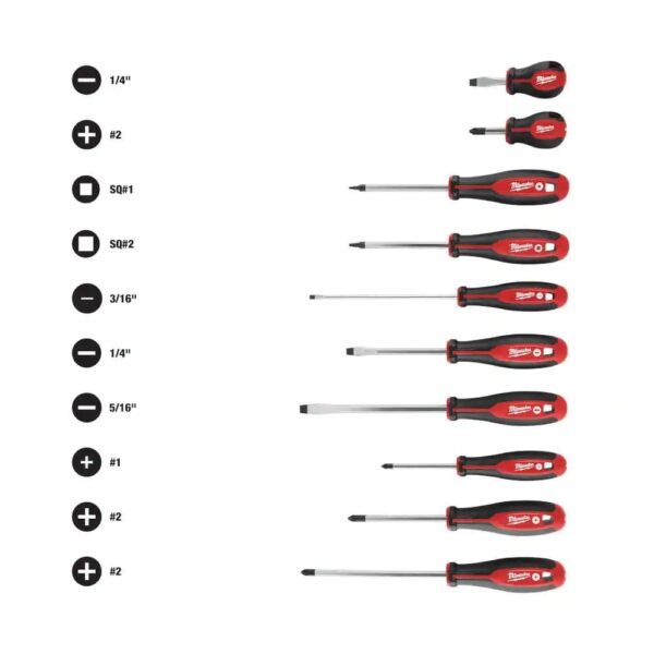 48-22-9515 48-22-9415 Combination SAE and 48-22-2710 Metric Wrench Mechanics Tool Set with Screwdriver Set (40-Piece) - Image 5
