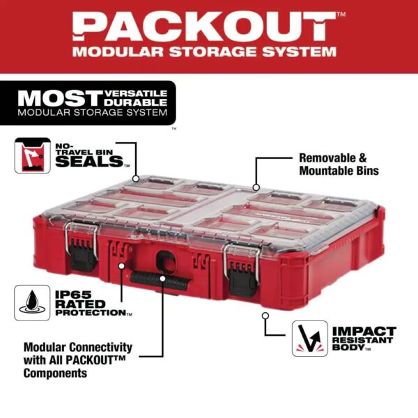 48-22-8430  11-Compartment Impact Resistant Portable Small Parts Organizer - Image 2