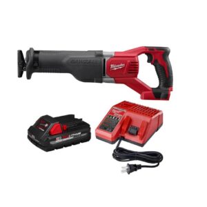 Reciprocating Saw 2621-20-48-59-1835 M18 18V Lithium-Ion Cordless SAWZALL W/ 3.0Ah Battery and Charger