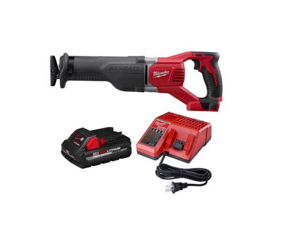 Reciprocating Saw 2621-20-48-59-1835 M18 18V Lithium-Ion Cordless SAWZALL W/ 3.0Ah Battery and Charger