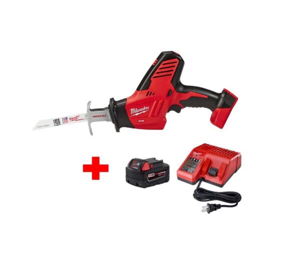 Reciprocating Saw 2625-20-48-59-1850 M18 18-Volt Lithium-Ion Cordless Hackzall W/ M18 Starter Kit W/ (1) 5.0Ah Battery and Charger