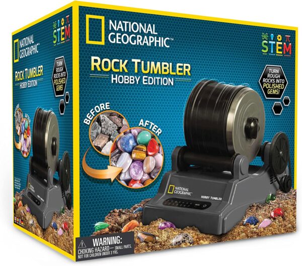 NATIONAL GEOGRAPHIC Hobby Rock Tumbler Kit   Includes Rough Gemstones, 4 Polishing Grits, Jewelry Fastenings, Learning Guide, Great Stem Science Kit - Image 6