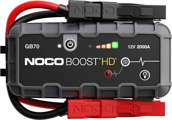 HD GB70 2000A UltraSafe Car Battery Jump Starter, 12V Battery Booster Pack, Jump Box