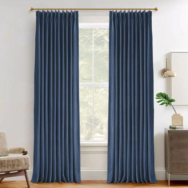 Vol Velvet Blackout Curtains Luxury Luster Custom Drapes Coffee Bean | Pleated - Image 23