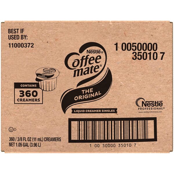 Nestle Coffee mate Coffee Creamer Original, Liquid Creamer Singles, Non Dairy, No Refrigeration, Box of 360 - Image 6