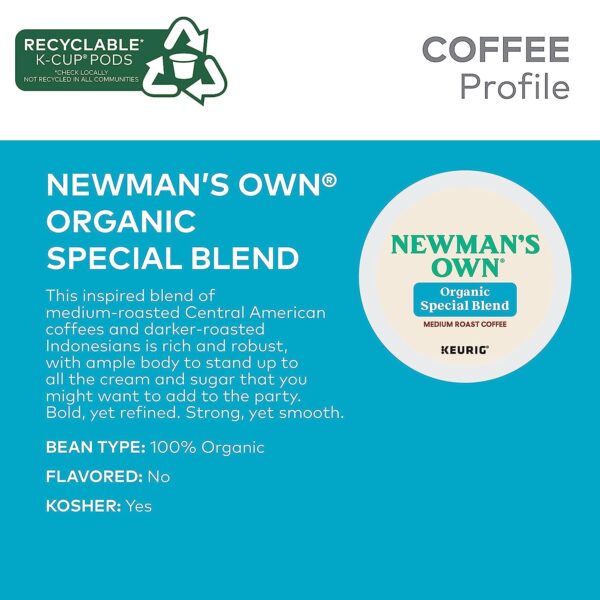 Newman s Own Organics Special Blend, Single-Serve Keurig K-Cup Pods, Medium Roast Coffee, 96 Count - Image 5