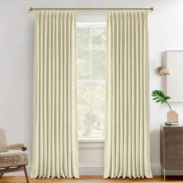 Vol Velvet Blackout Curtains Luxury Luster Custom Drapes Coffee Bean | Pleated - Image 17