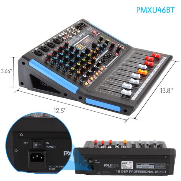 4-Ch Bluetooth Studio Pro Audio Dj Mixer - Image 3