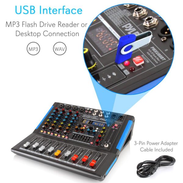4-Ch Bluetooth Studio Pro Audio Dj Mixer - Image 4