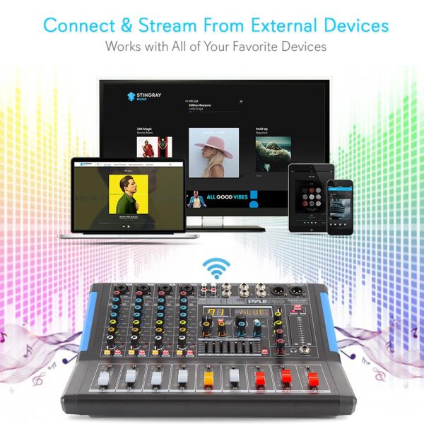 4-Ch Bluetooth Studio Pro Audio Dj Mixer - Image 5