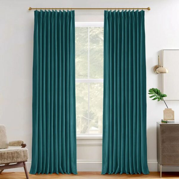 Vol Velvet Blackout Curtains Luxury Luster Custom Drapes Coffee Bean | Pleated - Image 20