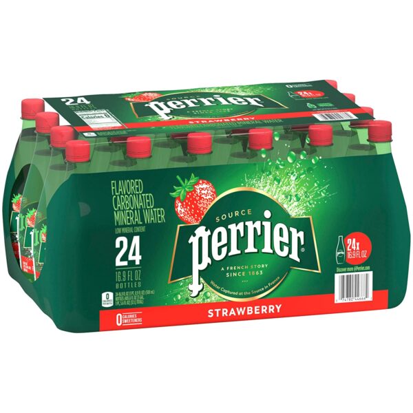 Perrier Strawberry Flavored Sparkling Water 16.9 FL OZ Plastic Water Bottles (24 Count) 405.6 fl oz. - Image 2