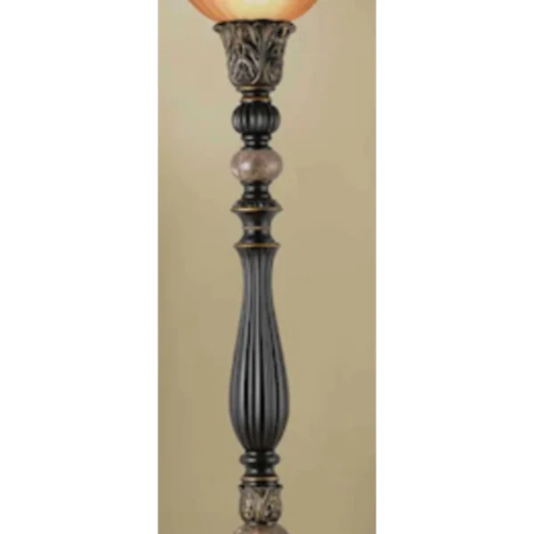 Portfolio  Barada 72-in Bronze with Gold Highlights Torchiere Floor Lamp - Image 4