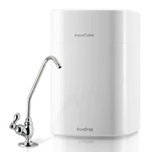 PureDrop CUW4 Tankless 0.01μm Compact Ultra-Filtration Under Sink Water Filter System, 4-Stage High Capacity for Sink, RV, and More, White