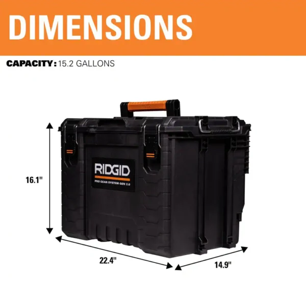 254073 2.0 Pro Gear System 22 in. XL Tool Box Storage and Organizer - Image 3