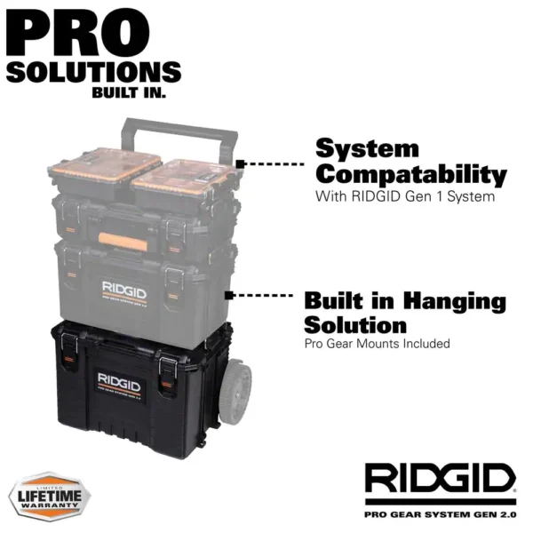 254073 2.0 Pro Gear System 22 in. XL Tool Box Storage and Organizer - Image 4