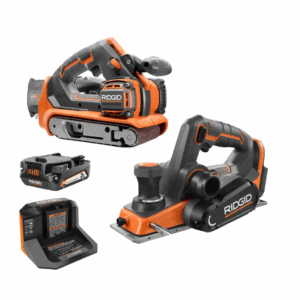 R86065KSBN-R8481B 18V Brushless Cordless 3 in. x 18 in. Belt Sander Kit w/ 2.0 Ah Battery   Charger w/ 3-1/4 in. Hand Planer with Dust Bag