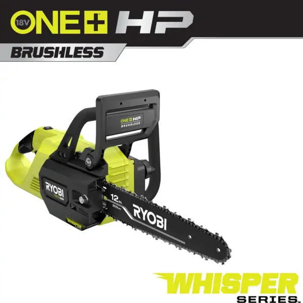 P2507BTL  HP 18V Brushless Whisper Series 12 in. Cordless Battery Chainsaw (Tool Only)