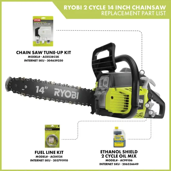 RY3714 14 in. 37cc 2-Cycle Gas Chainsaw - Image 2
