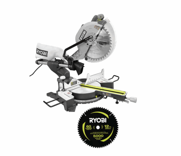 TSS121-A181202 15 Amp 12 in. Corded Sliding Compound Miter Saw with 12 in. 60 Carbide Teeth Thin Kerf Miter Saw Blade
