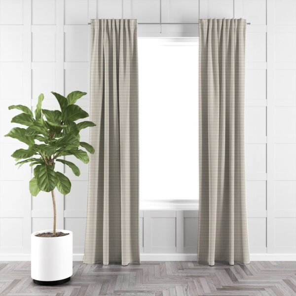 Rockton Check Taupe Drapery - Image 5