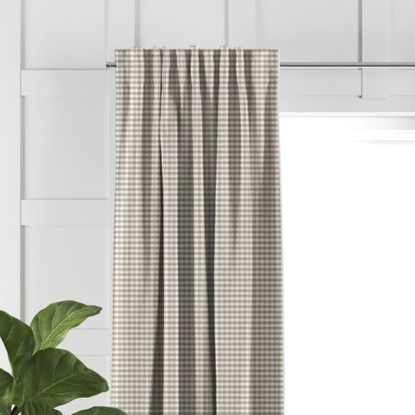 Rockton Check Taupe Drapery - Image 3