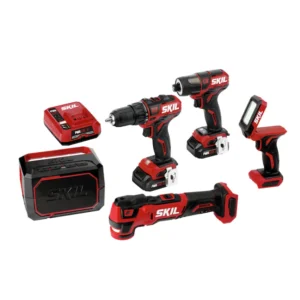 CB736801 PWR CORE 12 5-Tool 12-Volt Brushless Power Tool Combo Kit Case (2-Batteries Included and Charger Included)