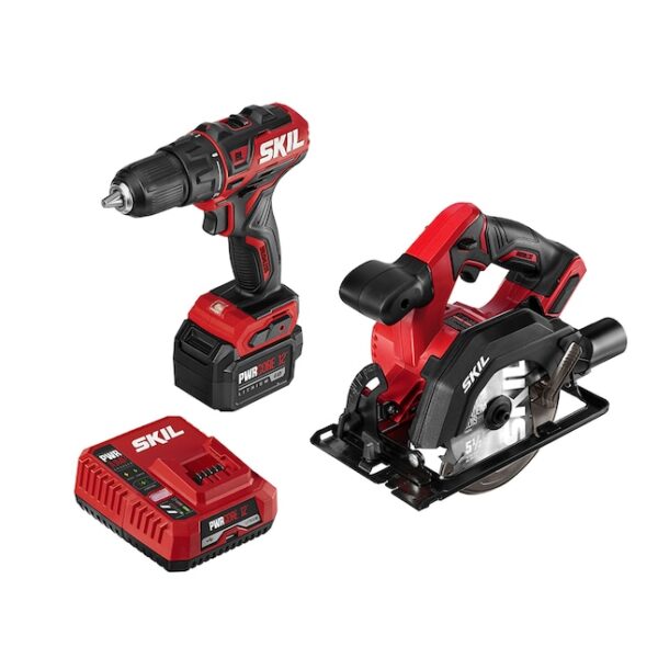 CB742701 PWR CORE 12 2-Tool 12-volt Brushless Power Tool Combo Kit Case (1 Li-ion Battery Included and Charger Included)
