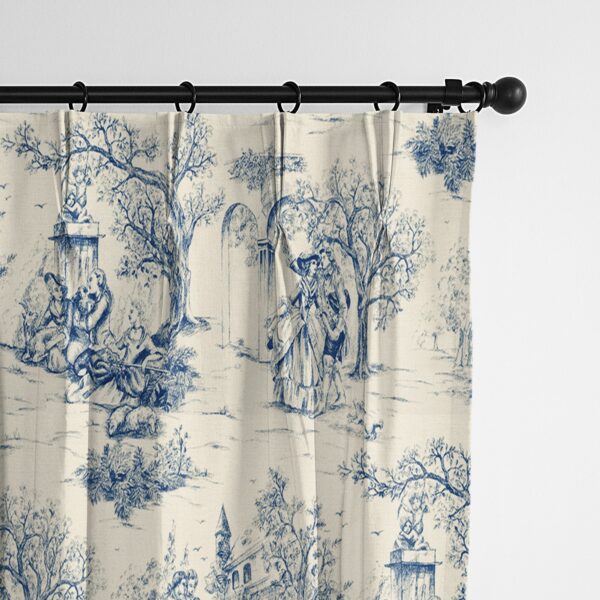 Archamps Toile Blue Drapery - Image 4